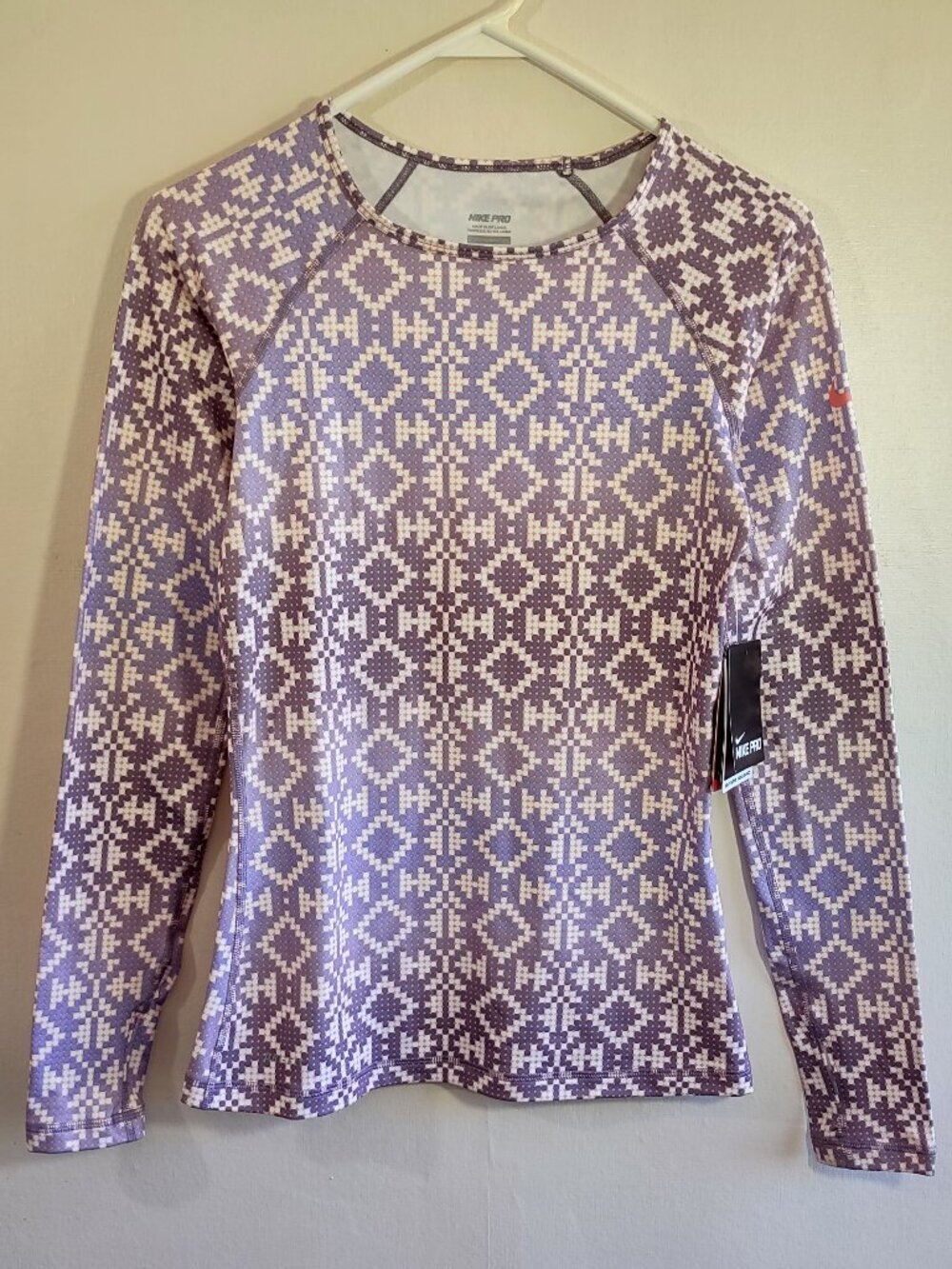 Nike Pro Hyperwarm Base Layer Women Small Ombre Purple DriFit Athletic NWT